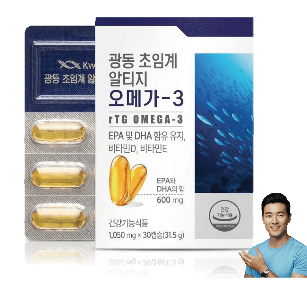 저온 초임계 RTG 오메가-3 비타민 D E 오메가쓰리  1개  30정