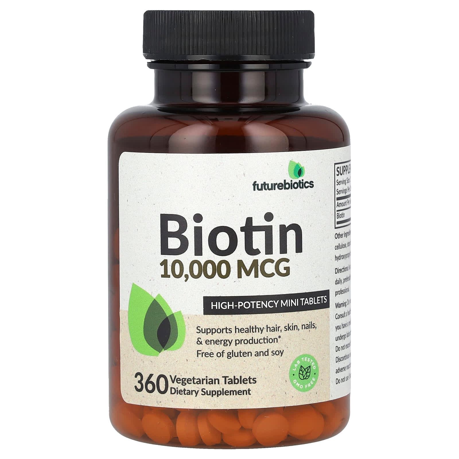 Futurebiotics Biotin High Potency 10000 mcg 360 Vegetarian Tablets  FuturebioticsBiotinHighPotency