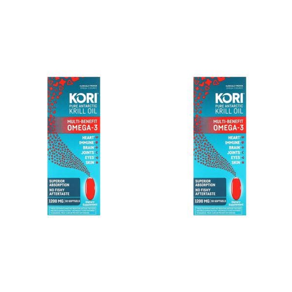 Kori 코리 퓨어 앤타틱 크릴 오일 멀티-베네핏 오메가-3  2개  30정