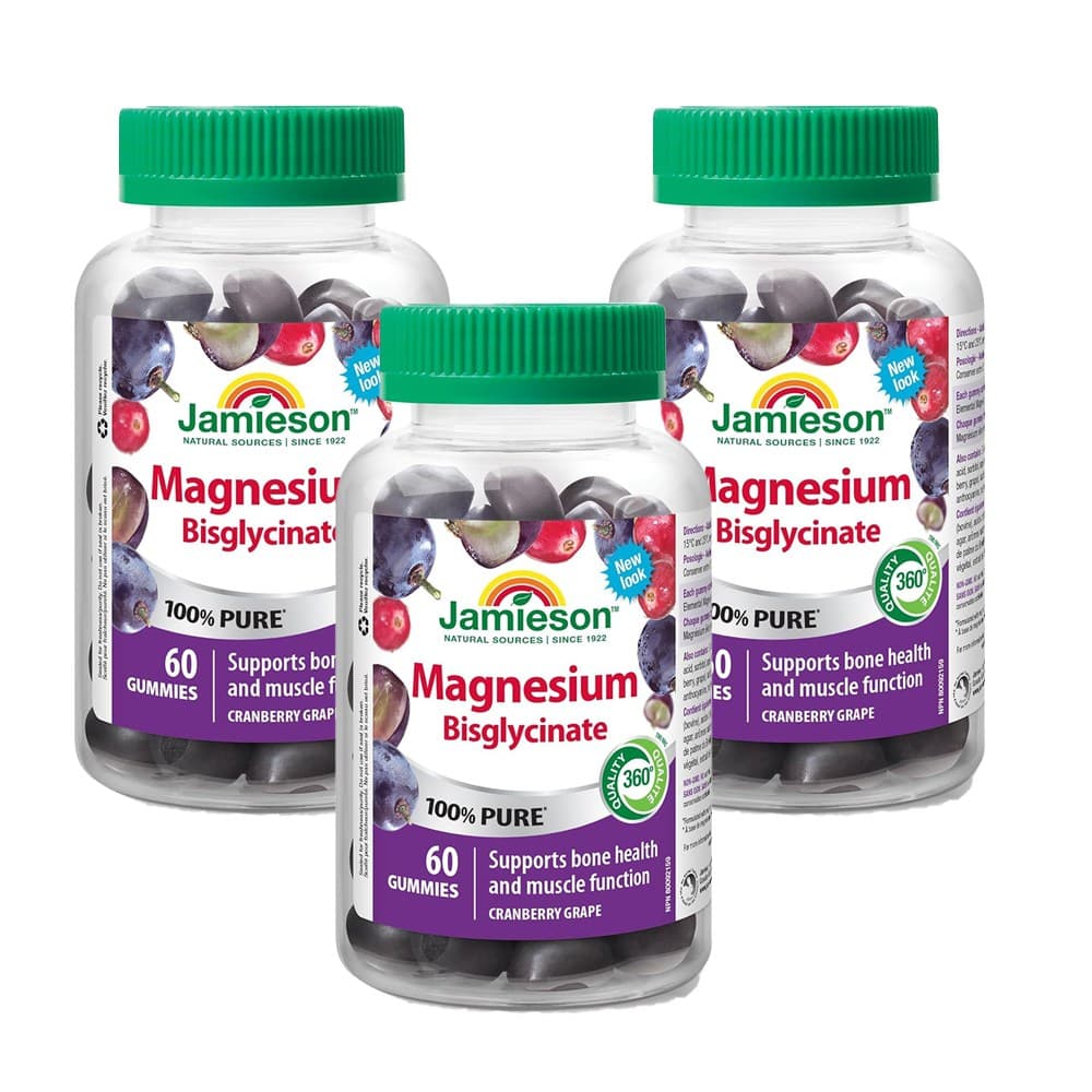 마그네슘 구미 자미에슨 비스글리시네이트 크랜베리포도맛 60정 3개