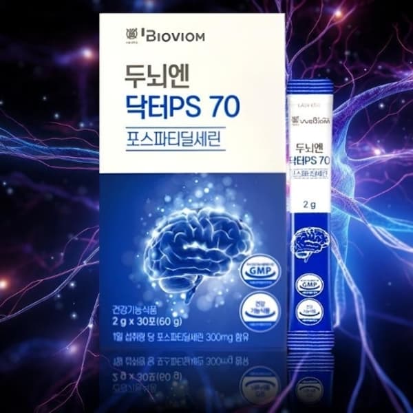 기타 두뇌엔닥터 PS70 인지력 포스파티딜세린 위바이옴 30포 x 1박스  단일