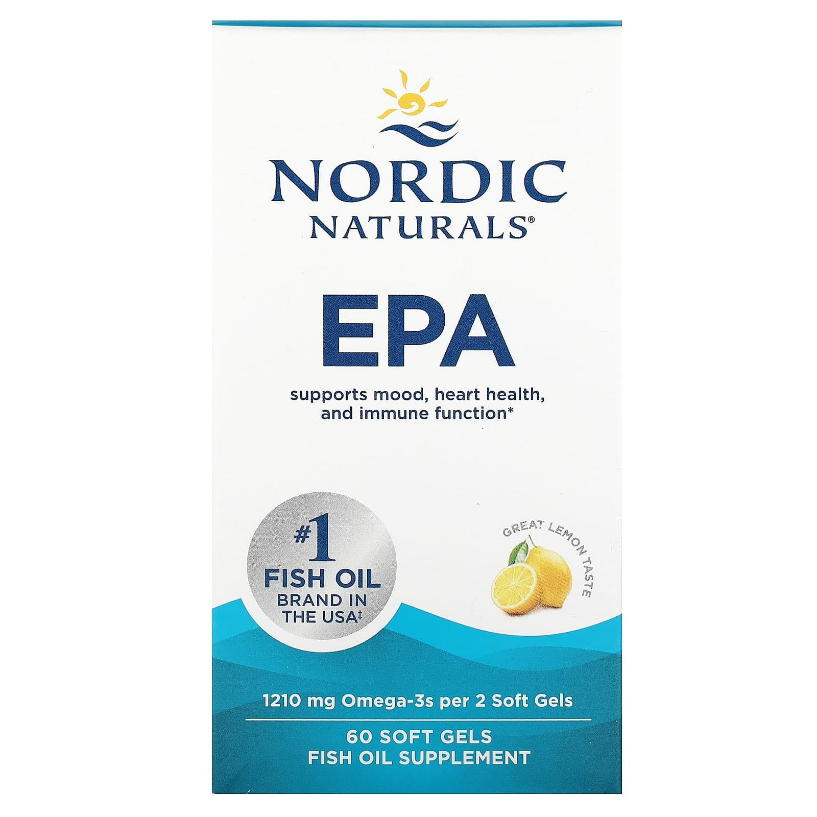 Nordic Naturals EPA 레몬맛 1210mg 소프트젤 60정(소프트젤 1정당 605mg)  NordicNaturalsEPA레몬맛1210mg소프트젤  1개  60정