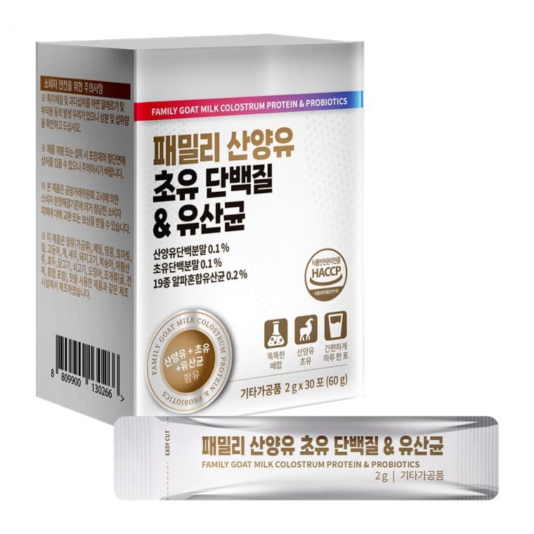 패밀리 산양유 초유 단백질 유산균 30포 1개월분  1개  1정