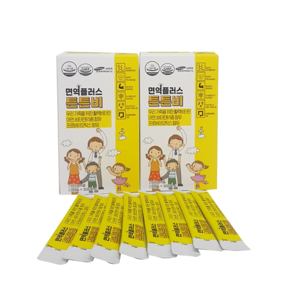 면역력 영양제 면역플러스 튼튼비(2개월) 아연 비타민B 컴플렉스 어린이 피로회복 영양제