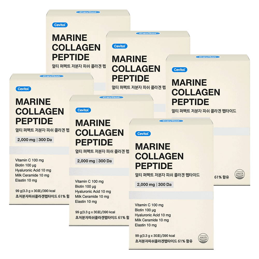 세비톨 멀티 퍼펙트 저분자 피쉬 콜라겐 펩타이드 30포, 6개