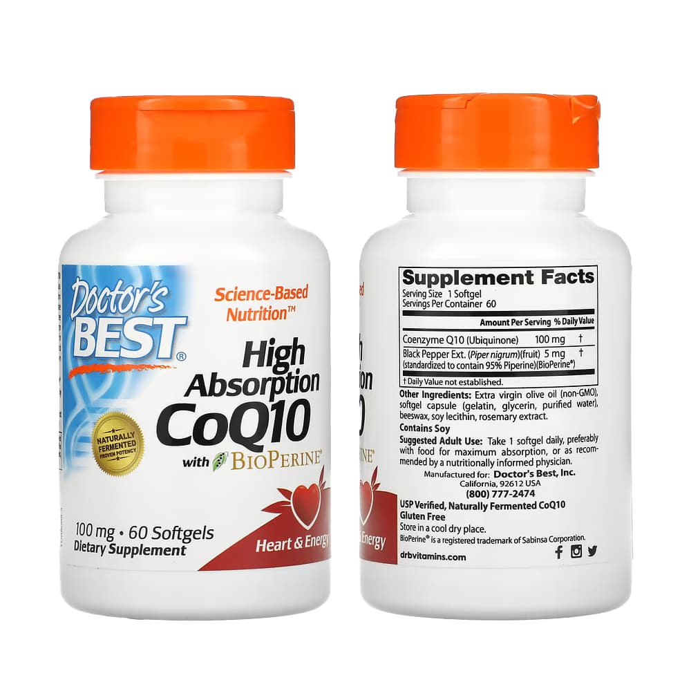 닥터스베스트 코엔자임 Q10 큐텐 코큐텐 CoQ10 100mg 60소프트젤