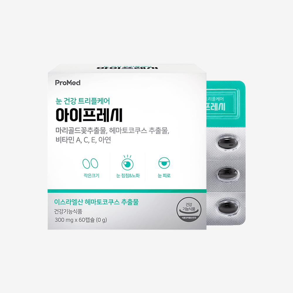 프로메드 아이프레시 루테인 아스타잔틴 비타민 300mg 60캡슐, 1개