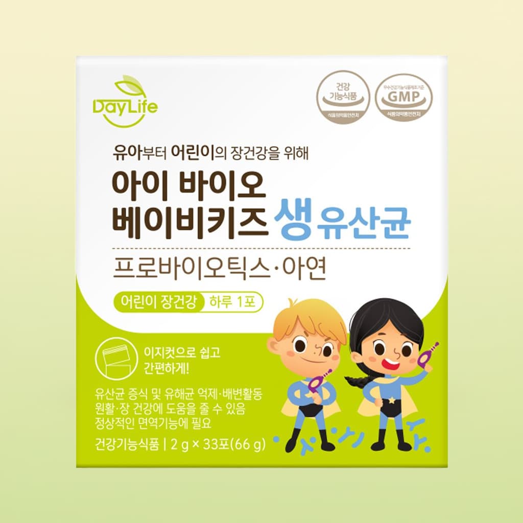 데이라이프 어린이 초등학생 아이 아기 바이오 베이비 키즈 면역 생 유산균 33포, 1개