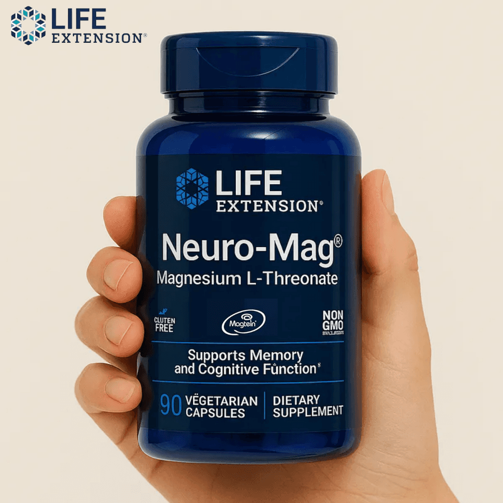 트레온산 뉴로 마그네슘 뉴로마그 라이프익스텐션 마그테인 Neuro-Mag 90정, 1개