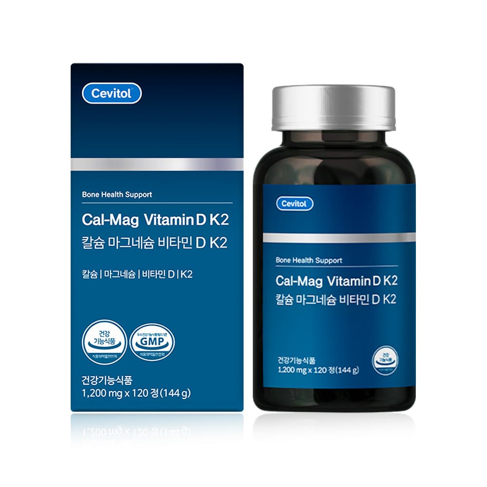 세비톨 칼슘 마그네슘 비타민D 비타민K2 임산부 수유부 칼마디 칼슘영양제 120정, 1개