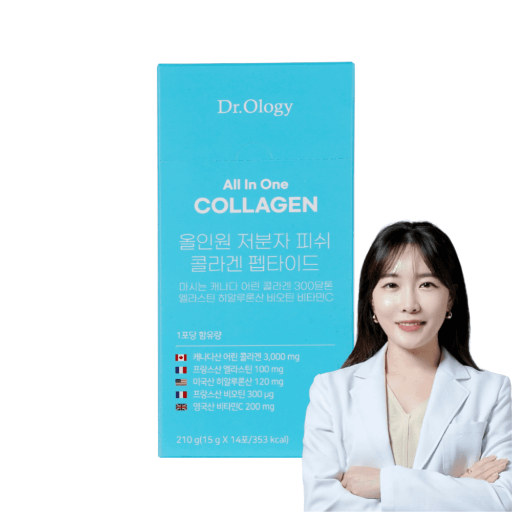 닥터올로지올인원 저분자 피쉬 콜라겐 마시는 어린 300달톤 엘라스틴히알루론산비오틴 1박스