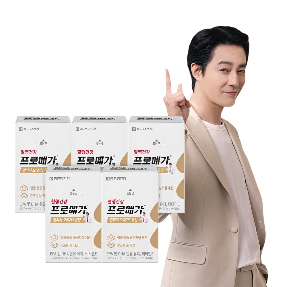 종근당건강 프로메가 알티지 오메가3 듀얼 60캡슐, 5개