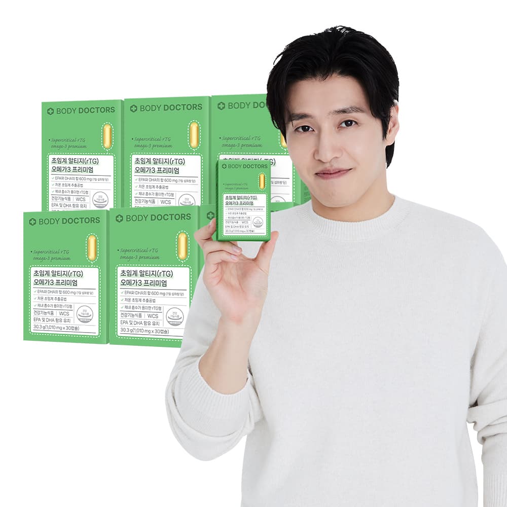 [6개월] 바디닥터스 초임계 알티지(rTG) 오메가3 프리미엄 30캡슐, 6개