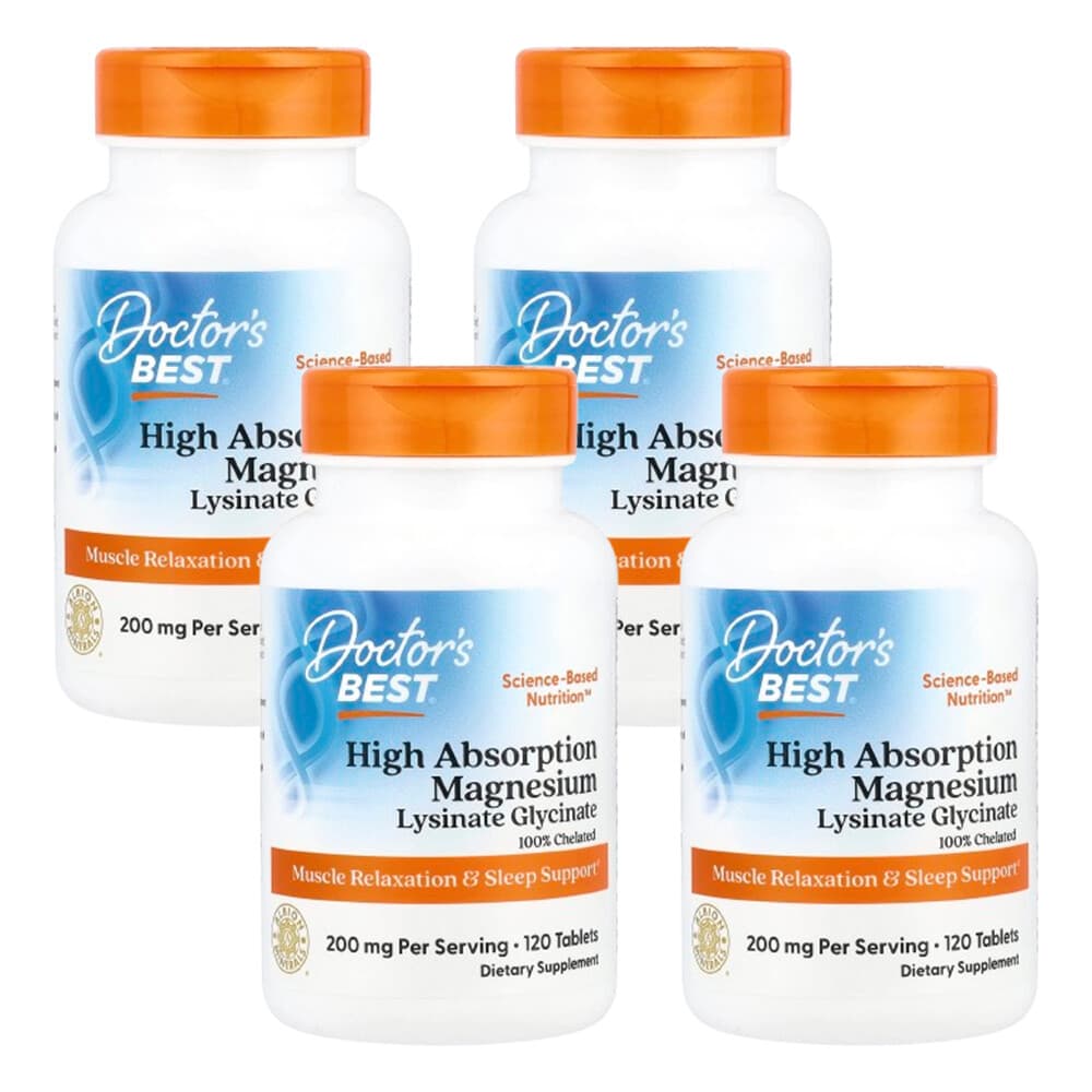 (아이허브) 닥터스베스트 마그네슘 고흡수 200mg 120정 4개