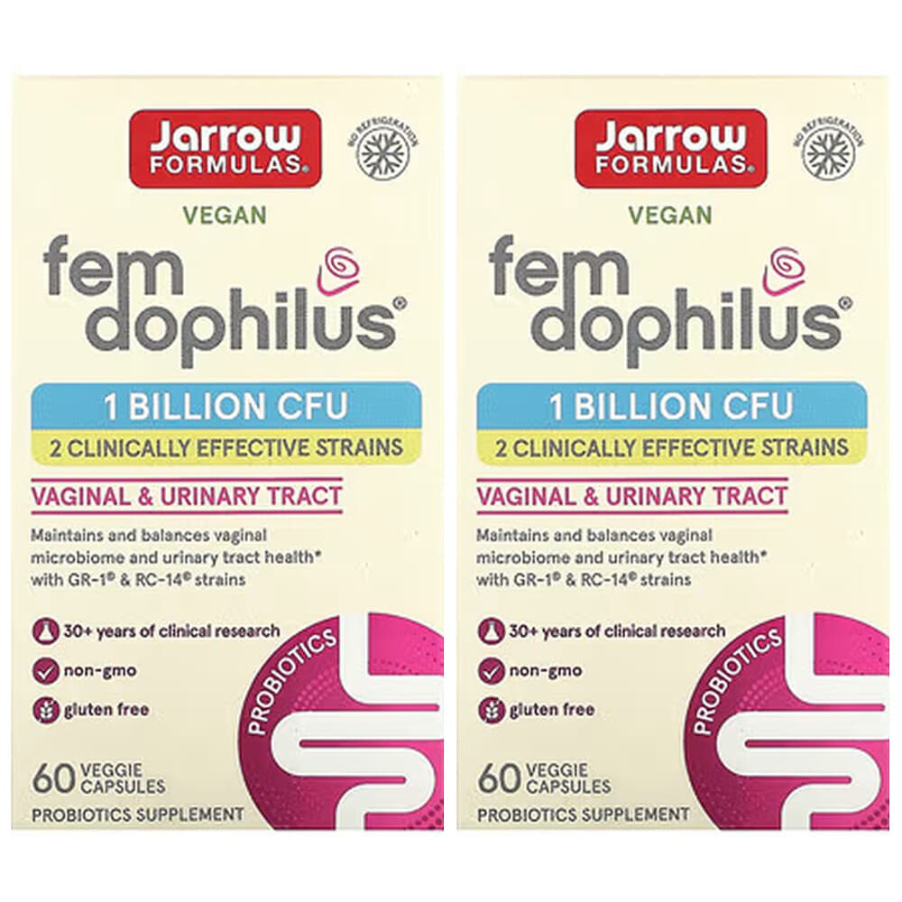 (아이허브) 자로우포뮬러스 유산균 펨도피러스 10억 베지캡슐 60정 2개