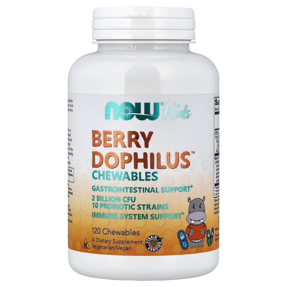 (아이허브) 나우푸드 Berry Dophilus 어린이용 20억 CFU 츄어블 120정
