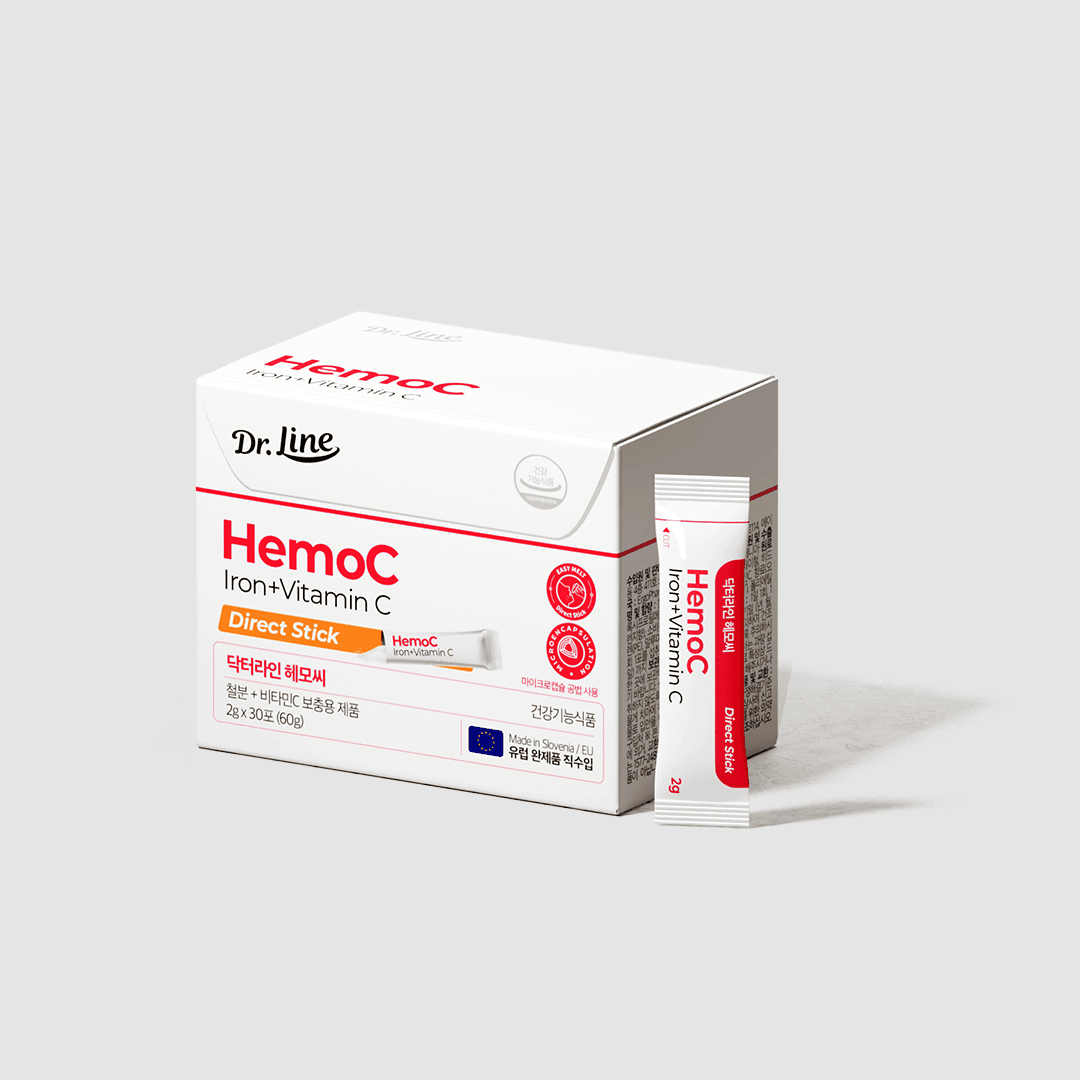 닥터라인 헤모씨 다이렉트 철분제 비헴철 온가족 어린이 여성 임산부 30포, 1개