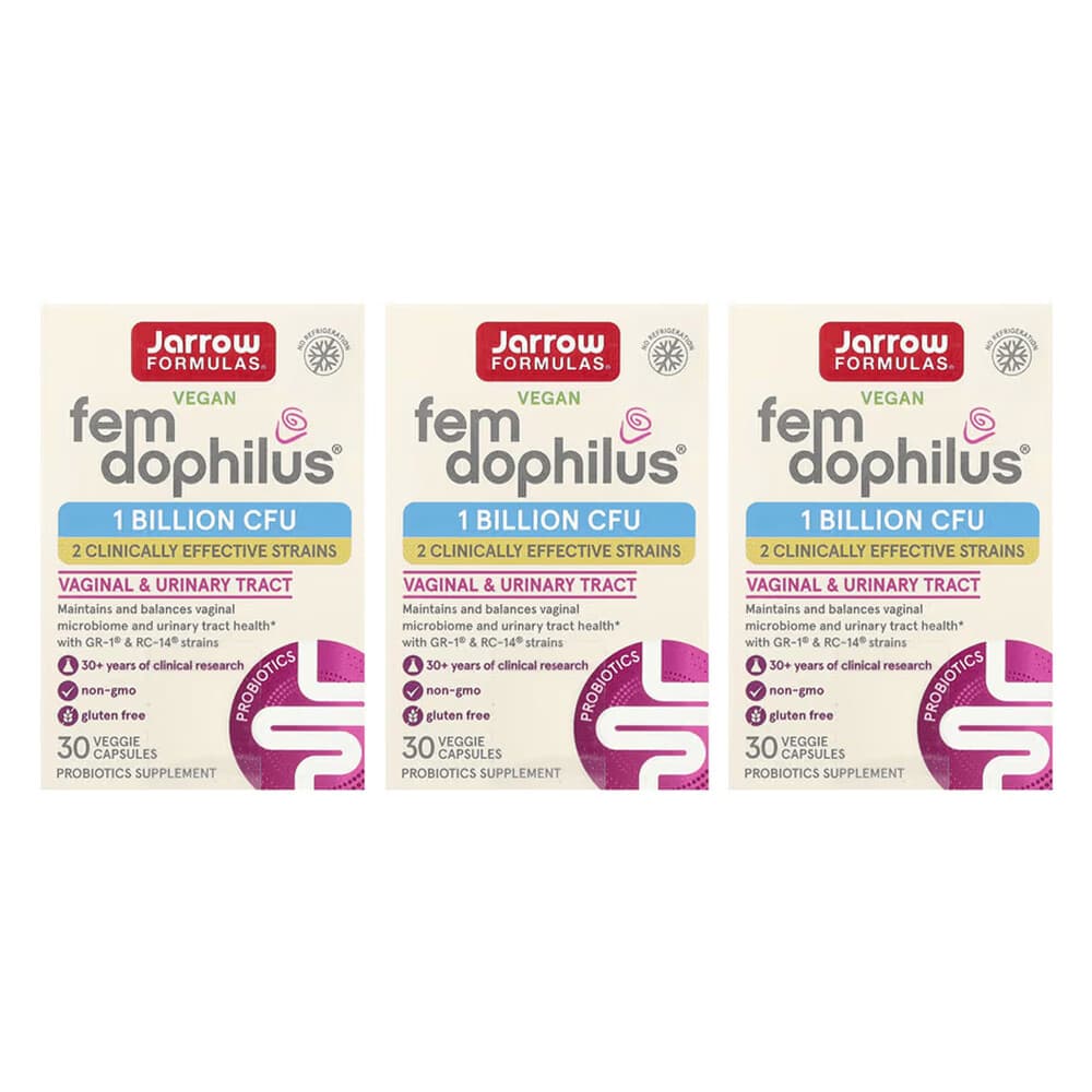 (아이허브) 자로우포뮬러스 3개X 여성용 Fem Dophilus 베지 캡슐 30정