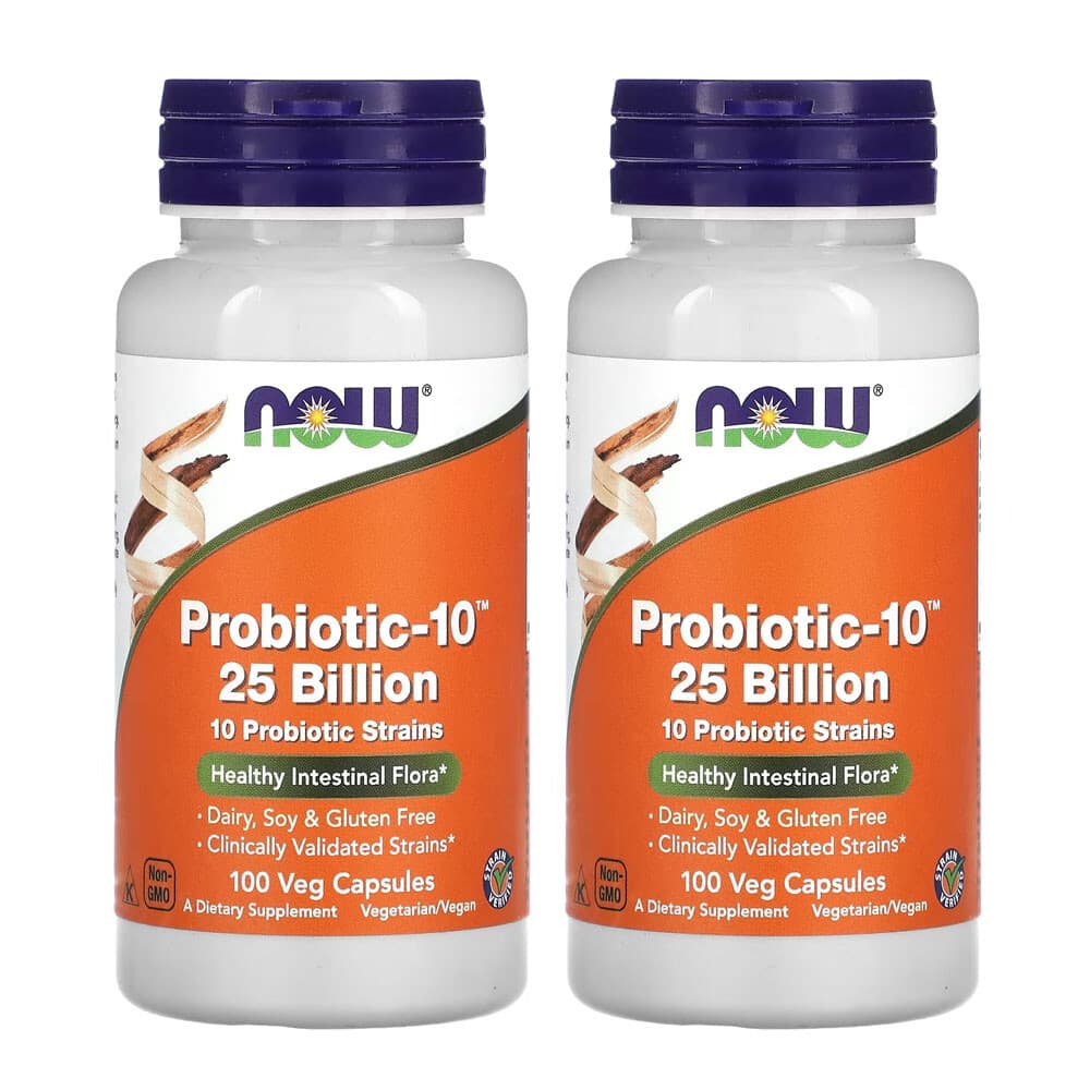 (아이허브) 나우푸드 유산균 250억 프로바이오틱-10 베지캡슐 100정 2개