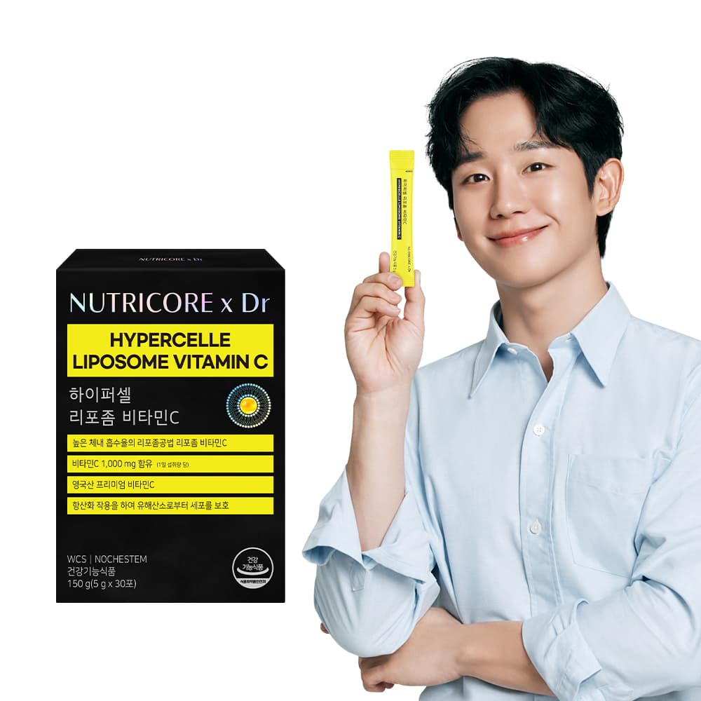 뉴트리코어 x Dr 하이퍼셀 리포좀 비타민C 1000 WCS 노케스템 30포, 1개
