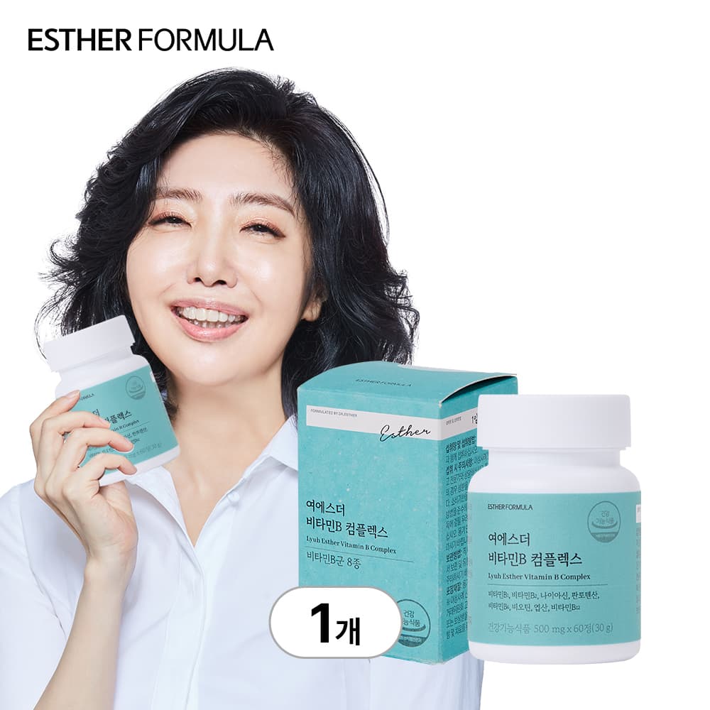 [국민영양] 여에스더 비타민B 컴플렉스 (8종 올인원 활력 에너지 케어) 60정, 1개