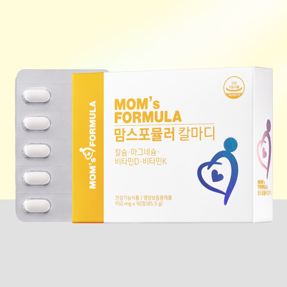 맘스포뮬러 칼마디 칼슘 마그네슘 비타민D 비타민K 임산부 칼슘제 90정, 1개