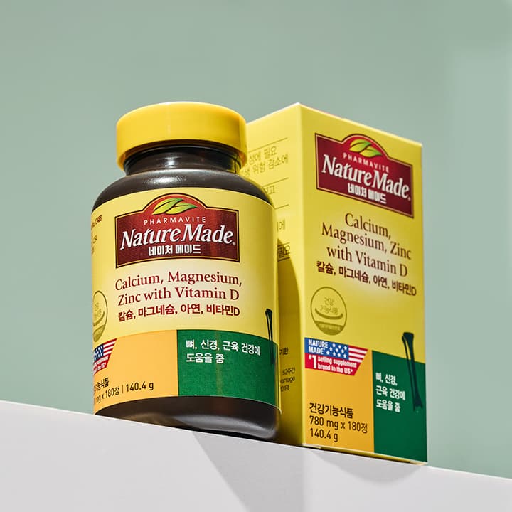 네이처메이드 칼슘 마그네슘 아연 비타민D 180정, 1개