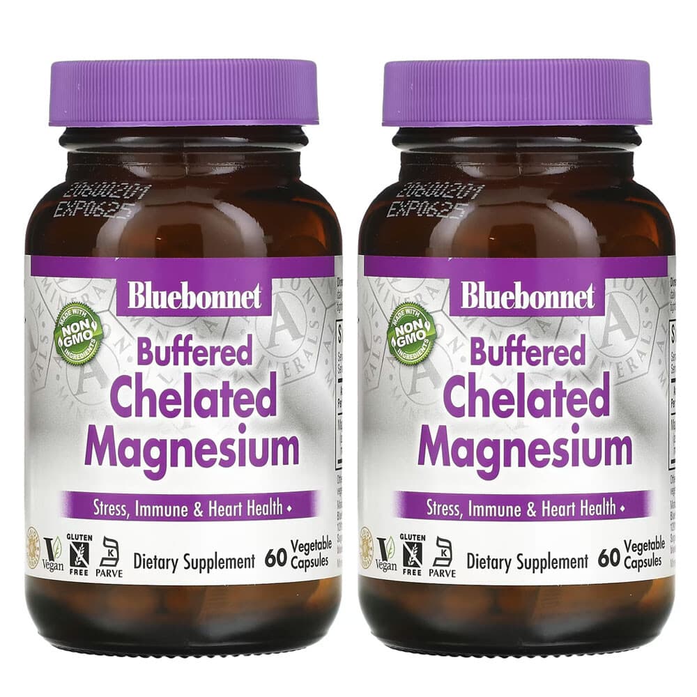 (아이허브) 블루보넷뉴트리션 2개X 완충형 킬레이트화 마그네슘 베지 캡슐 60정