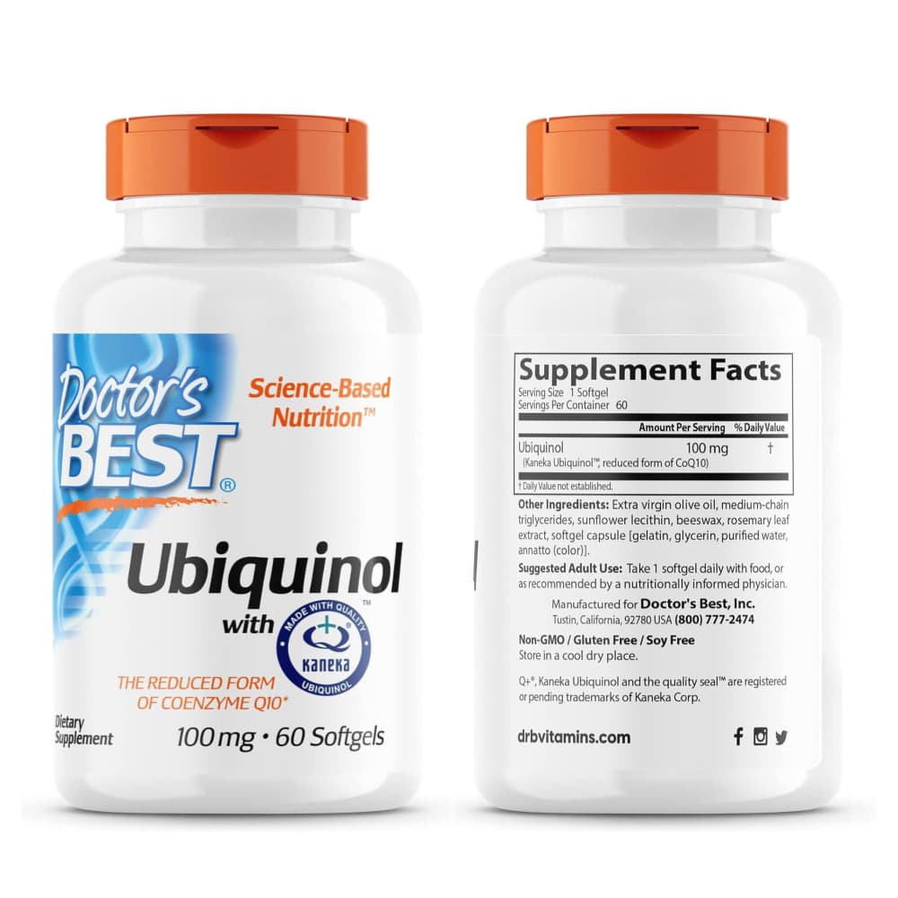 닥터스베스트 유비퀴놀 100mg 코큐텐 코엔자임 Q10 큐텐 coq10 60정