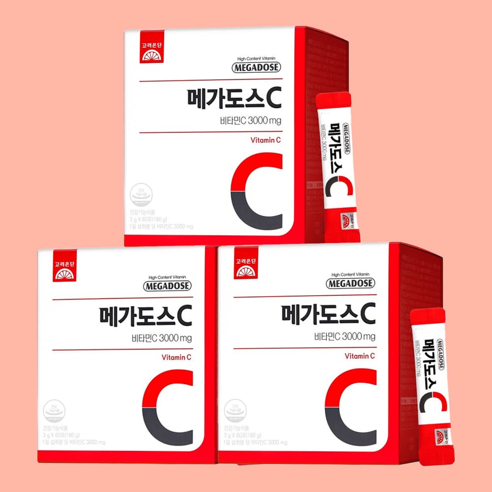 고려은단 메가도스 3000 비타민c 6개월 고함량 비타민씨 분말 가루 스틱