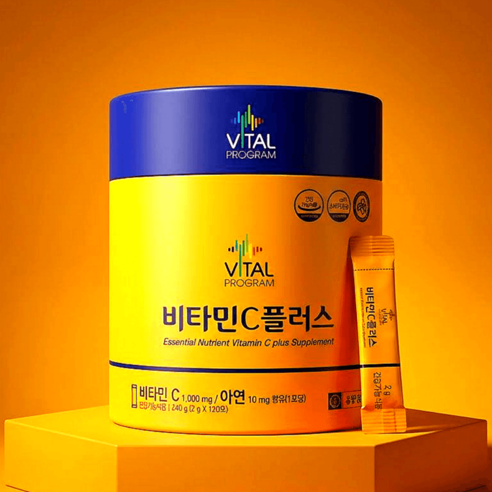 [네이버단독] 바이탈 프로그램 종근당 가루 비타민C 아연 1000 플러스 120포 비타민씨