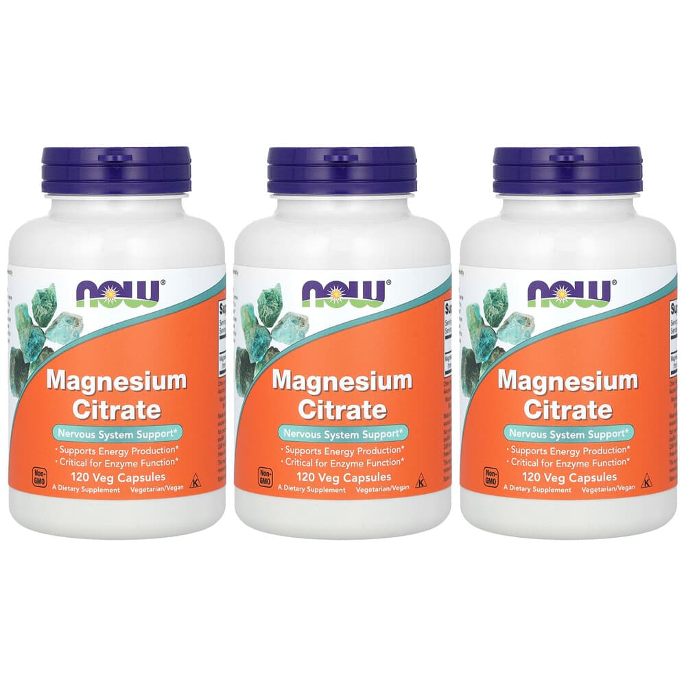 (아이허브) 나우푸드 3개X 마그네슘 시트레이트 베지 캡슐 120정