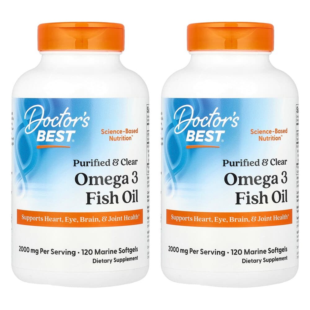 (아이허브) 닥터스베스트 오메가3 피쉬오일 2000mg 소프트젤 120정 2개