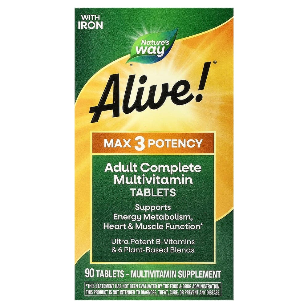 (아이허브) 네이처스웨이 Alive Max3 Potency 종합비타민 90정