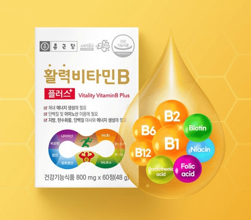 종근당 활력 비타민B 플러스 800mg x 60정 복합제