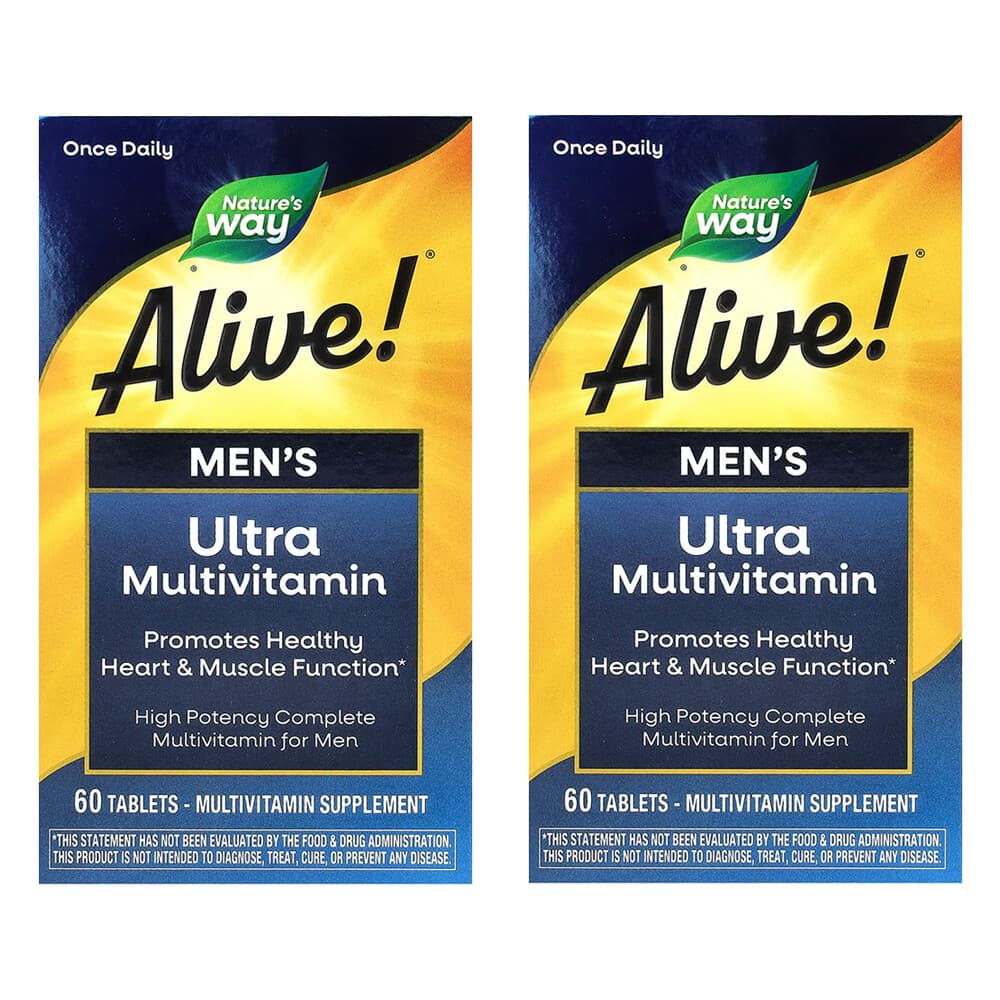 (아이허브) 네이처스웨이 2개X Alive 남성용 울트라 종합비타민 60정