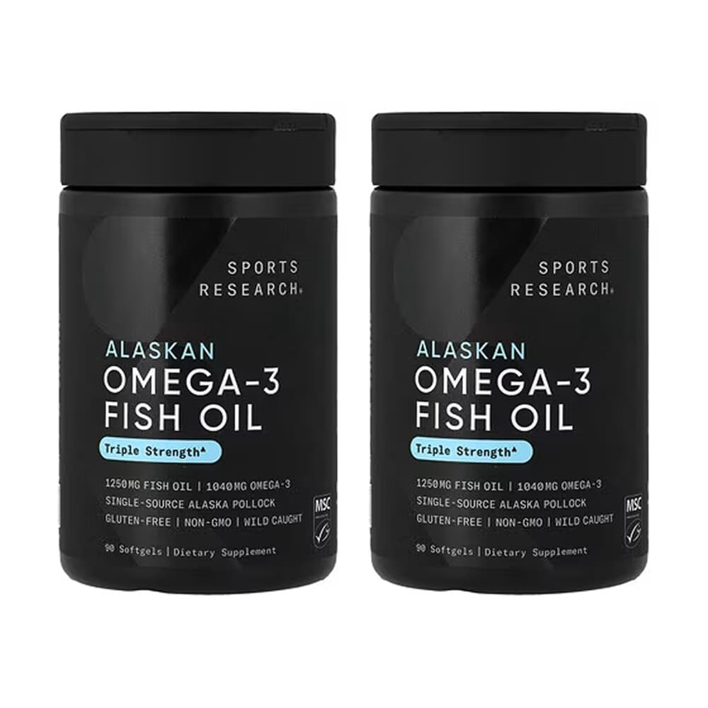 (아이허브) 스포츠리서치 2개X Alaskan 오메가3 피쉬 오일 소프트젤 90정