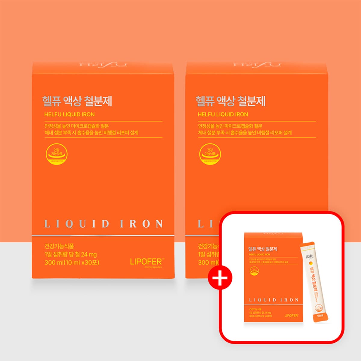 [2+1] 임산부 비헴철 액상 철분제 24mg 30포, 3개