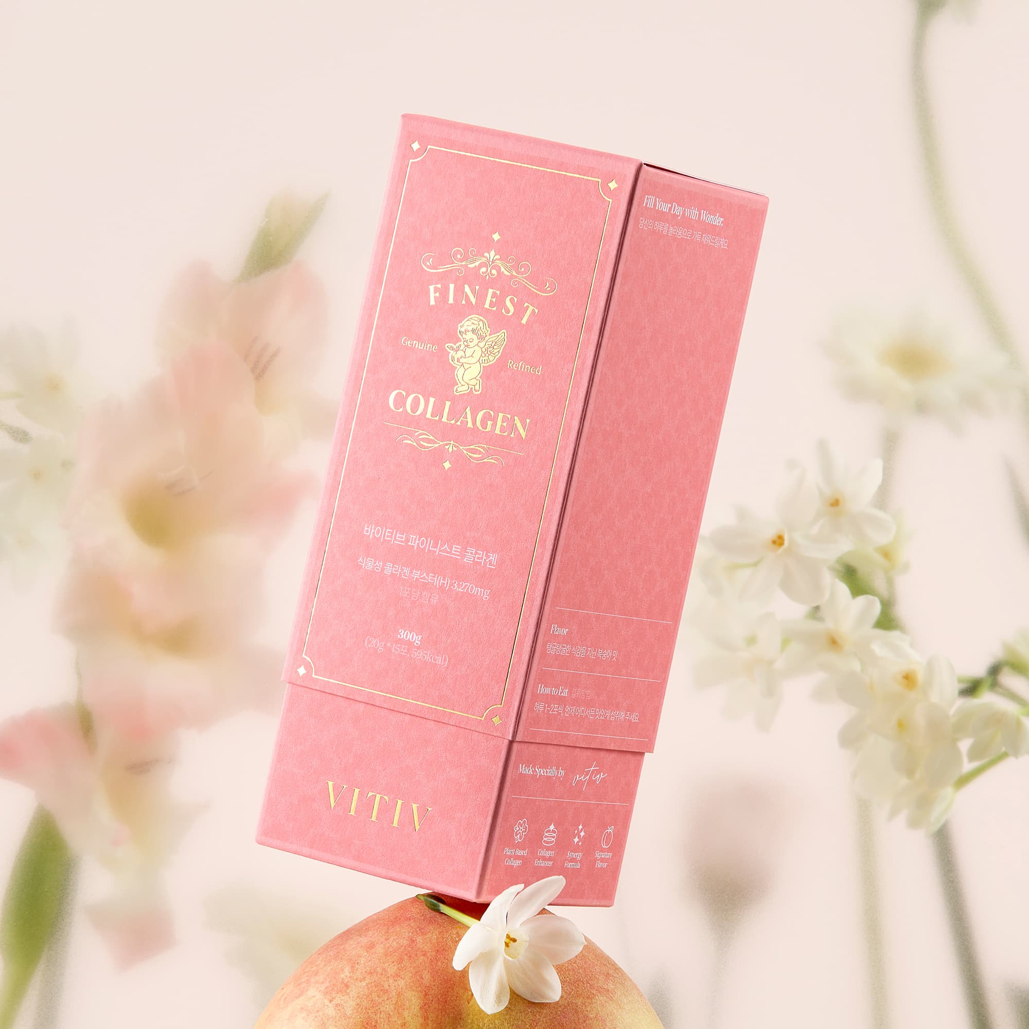 바이티브 식물성 저분자 콜라겐 맛있는 프리미엄 이너뷰티 15포, 4개