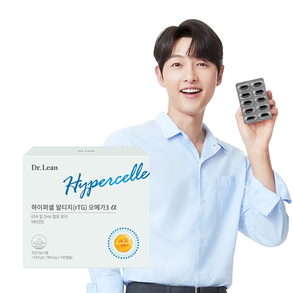 [네이버 단독 100일분] 닥터린 송중기 하이퍼셀 알티지(rTG) 오메가3 알파 100캡슐, 1개