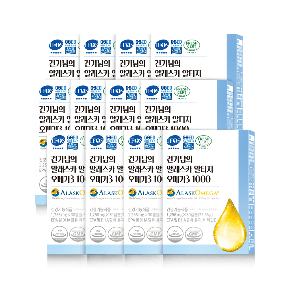 건기남의 알래스카 알티지 오메가3 1000mg 12개월 EPA 720mg DHA 280mg