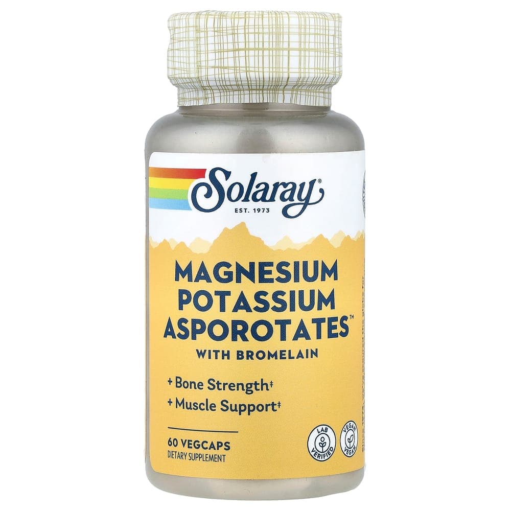 (아이허브) 솔라레이 마그네슘포타슘아스포로테이트 브로멜라인 함유 베지캡슐 60정