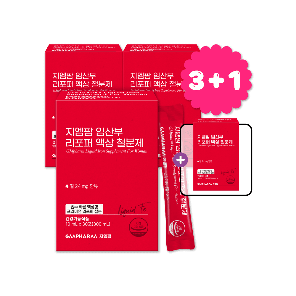 지엠팜 임산부 리포퍼 액상 철분제 30포, 4개