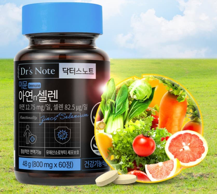 팔레오 닥터스노트 슈퍼이뮨 아연n셀렌 800mg x 60정 1개