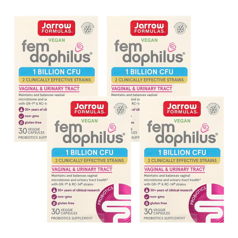 (아이허브) 자로우포뮬러스 4개X 여성용 Fem Dophilus 베지 캡슐 30정