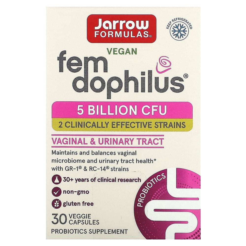 (아이허브) 자로우포뮬러스 비건 Fem Dophilus 50억CFU 베지 캡슐 30정