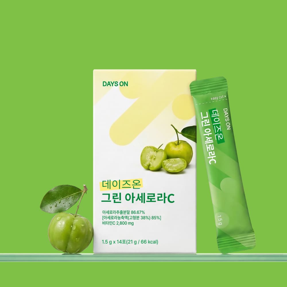 데이즈온 그린아세로라C 천연비타민C 분말 42포(6주분)