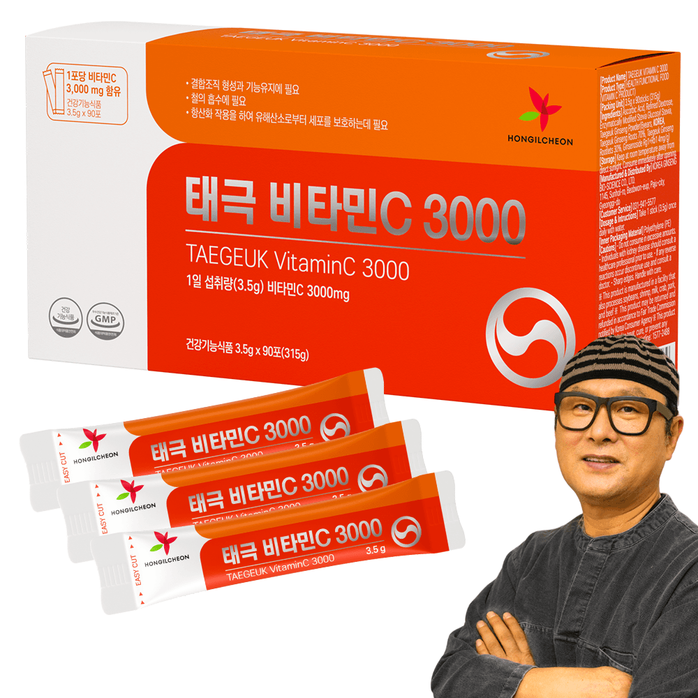 태극비타민C 3000 고함량 비타민C 3000mg 김오곤 태극삼 3.5g x 90포