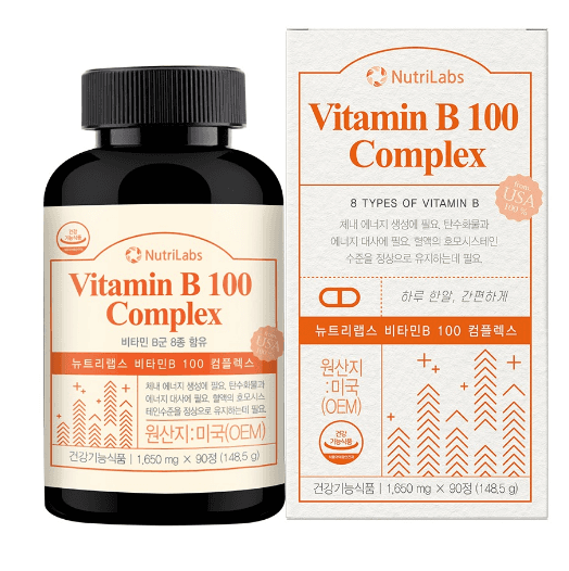뉴트리랩스 비타민B 100 컴플렉스 1650mg x 90정