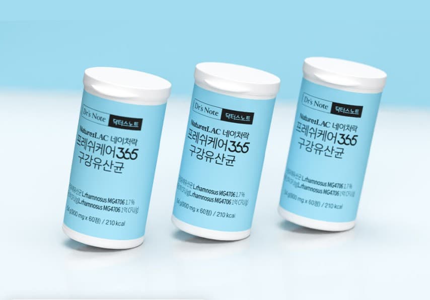 팔레오 네이처락 프레쉬케어 365 씹어먹는 구강유산균 MG엠지 특허 구강 유래 60캡슐 3개